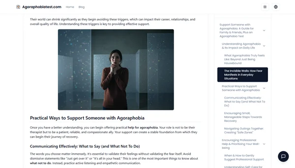 Support Someone with Agoraphobia: A Guide for Family & Friends, Plus an Agoraphobia Test
