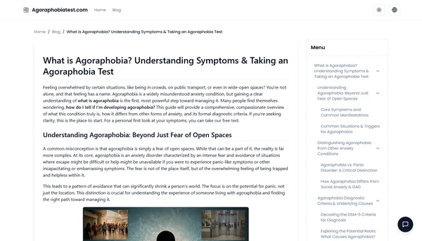Agoraphobia là gì? Hiểu về Triệu chứng & Thực hiện Bài kiểm tra Agoraphobia